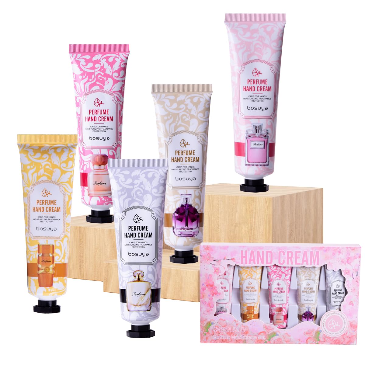 Nineaccy Hand Cream 5-Pack - Soothing & Hydrating Scented Moisturizer for Dry Hands, Fast Absorbing, Non-Greasy - Damaged Box - BBE 04/2029