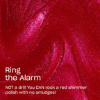 OPI RapiDryTM Quick-Dry Lacquer - Ring the Alarm Red Shimmer Nail Polish - Vegan, Fast Drying & Smudge-proof in 60 Seconds (9ml)