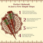 Neeta Henna Cones 4 Pack - Natural Mehndi for Temporary Tattoos, Body Art, Traditional Designs - Damaged Box