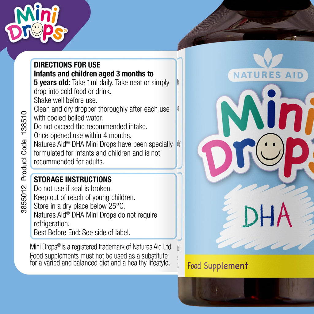 Natures Aid Mini Drops Vitamin E Skincare Oil 30ml — Daily Spray for Babies, Kids & Toddlers — Sensitive Skin Support - BBE 05/2026