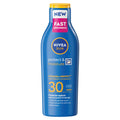 NIVEA SUN Protect & Moisture Sun Cream Lotion SPF 30 400ml - UVA/UVB Protection, Water-Resistant, No White Cast - Like New