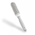 Olivia Garden Expert Blowout Speed - White & Grey - 25 - Ceramic Coated Round Brush with Extra Long Barrel for 25% Faster Blowouts