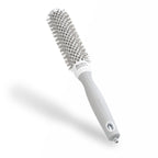 Olivia Garden Expert Blowout Speed - White & Grey - 25 - Ceramic Coated Round Brush with Extra Long Barrel for 25% Faster Blowouts