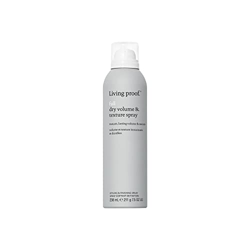 Living Proof Full Dry Volume & Texture Spray - Weightless Buildable Volume & Texture for Fine/Flat Hair - Heat Protection up to 210 ^0C - Vegan, Silicone- & Paraben-Free - Damaged Box