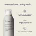 Living Proof Full Dry Volume & Texture Spray - Weightless Buildable Volume & Texture for Fine/Flat Hair - Heat Protection up to 210 ^0C - Vegan, Silicone- & Paraben-Free - Damaged Box