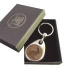 Jorvik Wooden Keyring - Rabbit Design Key Fob with Gift Box - Wood Keychain for Keys - Damaged Box