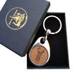 Jorvik Wooden Keyring - Rabbit Design Key Fob with Gift Box - Wood Keychain for Keys - Damaged Box