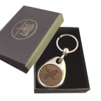 Jorvik Wooden Keyring - Rabbit Design Key Fob with Gift Box - Wood Keychain for Keys - Damaged Box