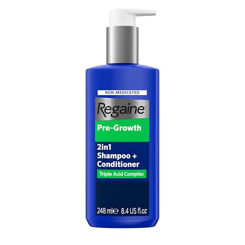 Regaine Pre-Growth 2in1 Shampoo & Conditioner 248ml - Triple Acid Complex for Hair Regrowth Treatment Prep - Damaged Box