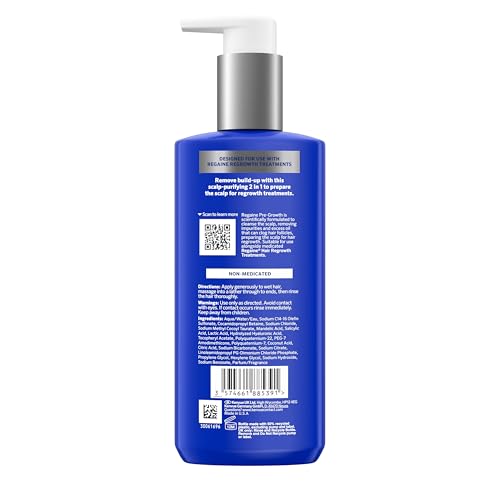 Regaine Pre-Growth 2in1 Shampoo & Conditioner 248ml - Triple Acid Complex for Hair Regrowth Treatment Prep - Damaged Box