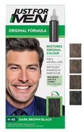 Just for Men Original Formula Hair Dye - Dark Brown Black H45 - Restores Natural Colour - Damaged Box