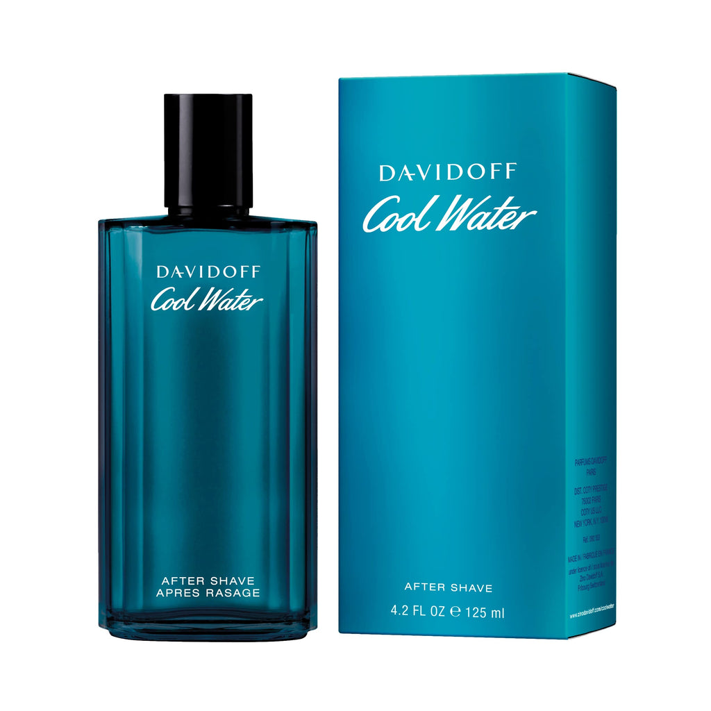 Davidoff Cool Water After Shave for Men 125ml Aromatic Fragrance with Mint and Lavender Notes Splash Lotion Men's Grooming - Damaged Box