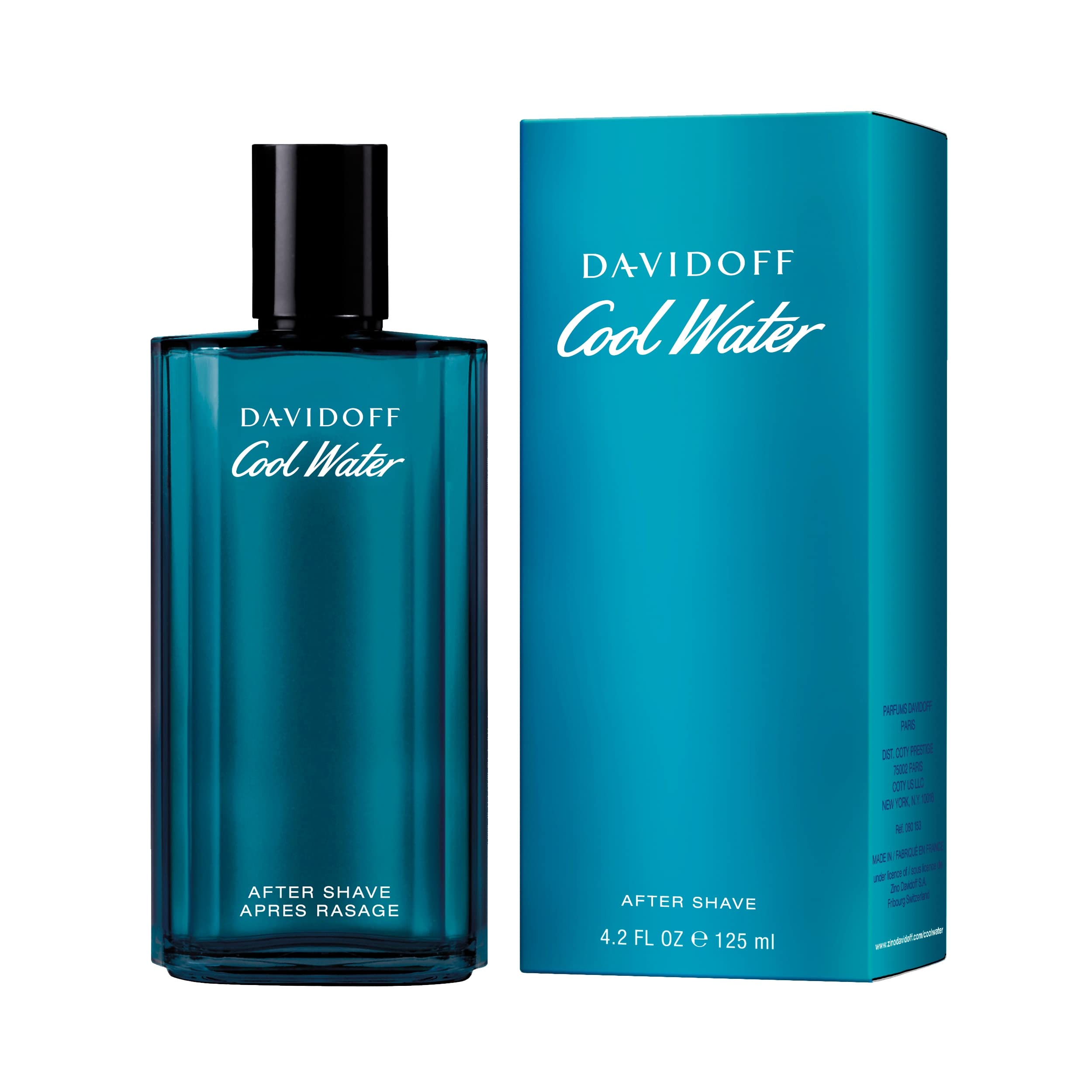 Davidoff Cool Water After Shave for Men 125ml Aromatic Fragrance with Mint and Lavender Notes Splash Lotion Men's Grooming - Damaged Box