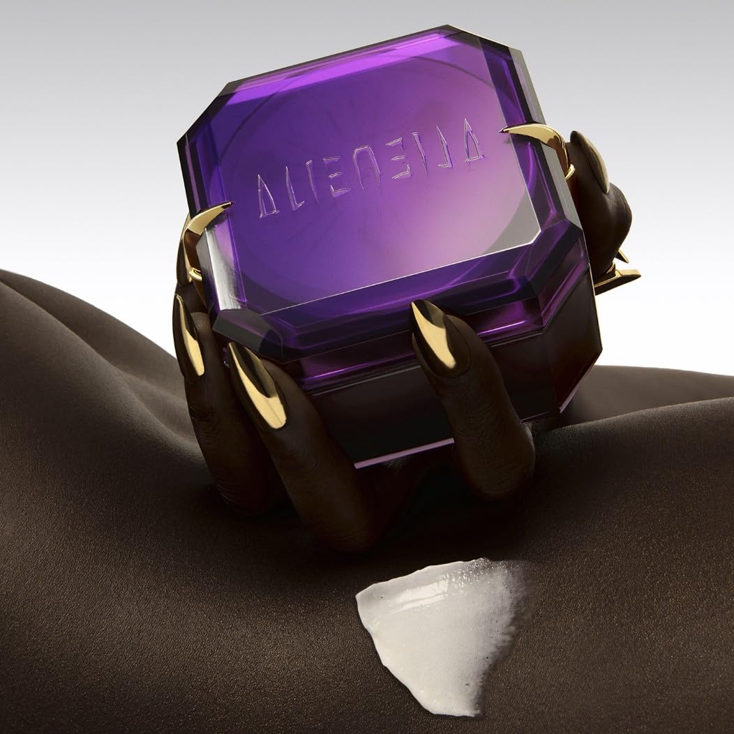 Mugler Alien Beautifying Body Cream for Women, Luxurious Ambery Woody Floral Scent with Jasmine Sambac, Cashmeran Wood and White Amber, Indulgent Moisturising Radiant Bodycare - Damaged Box