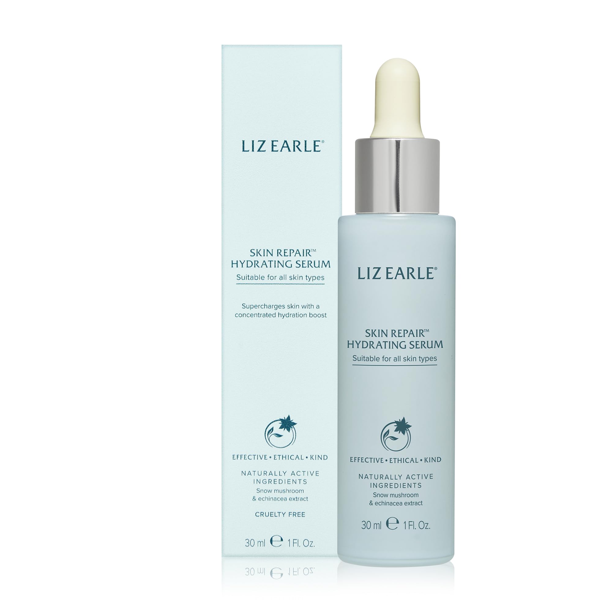 Liz Earle Skin RepairTM Hydrating Serum with Snow Mushroom and Echinacea Extract for All Skin Types, 30ml