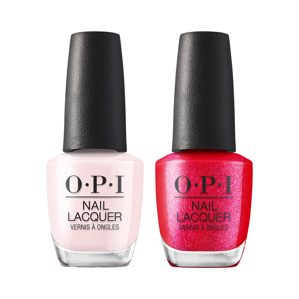 OPI The New OPIcons Nail Lacquer Collection - Long-Lasting, Quick Dry Luxury Varnish for Manicure & Pedicure - 2 Piece Duo Set - OPI'm a Bubble Bunny & Big Apple Energy (2x15ml)
