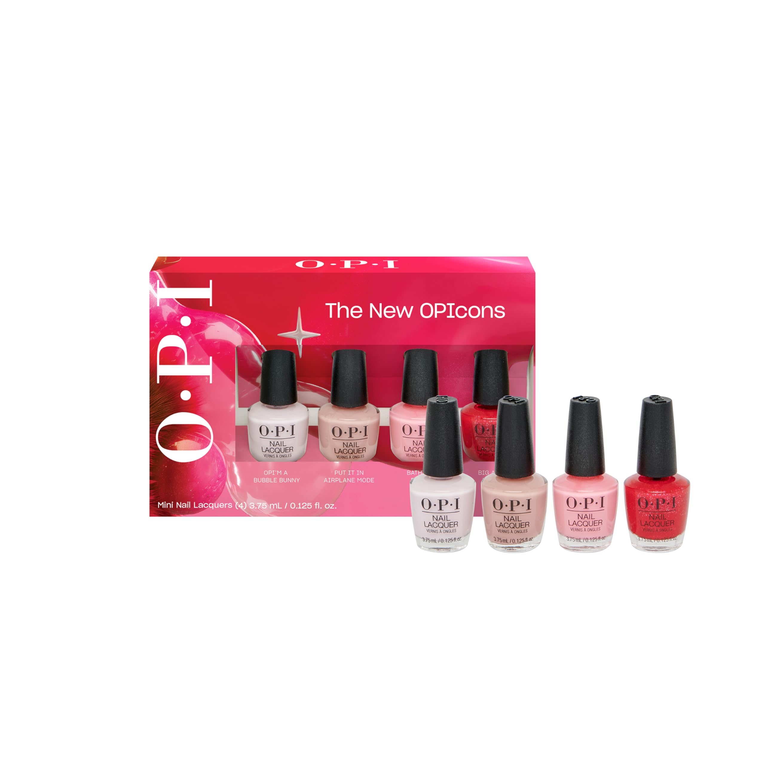 OPI The New OPIcons Nail Lacquer Collection - Long-Lasting, Quick Dry Luxury Varnish for Manicure & Pedicure - 2 Piece Duo Set - OPI'm a Bubble Bunny & Big Apple Energy (2x15ml)