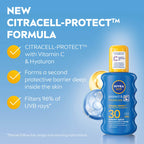 NIVEA SUN Protect & Moisture Sun Spray SPF 30 - 200ml Moisturising Suncream - UVA UVB Protection, No White Cast