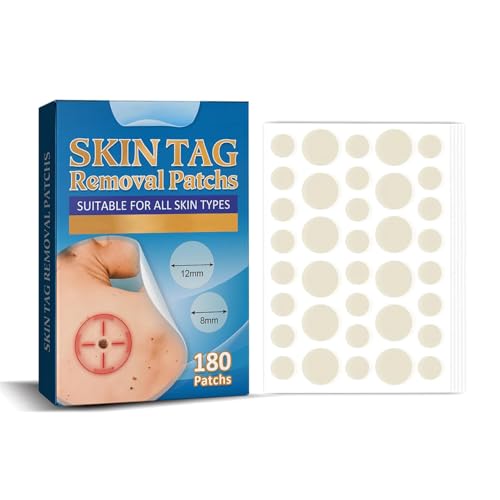 MrCuvaryas 180pc Skin Tag Remover Patches - Wart, Mole, Acne Spot Treatment for Face, Finger, Arm, Leg - Damaged Box
