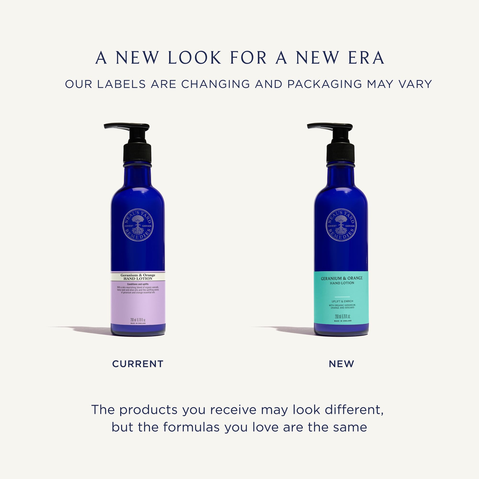 Neal's Yard Remedies Geranium & Orange Hand Lotion, Hand Cream with Geranium and Orange Essential Oils, Vegan & Cruelty-Free, 200ml - Damaged Box
