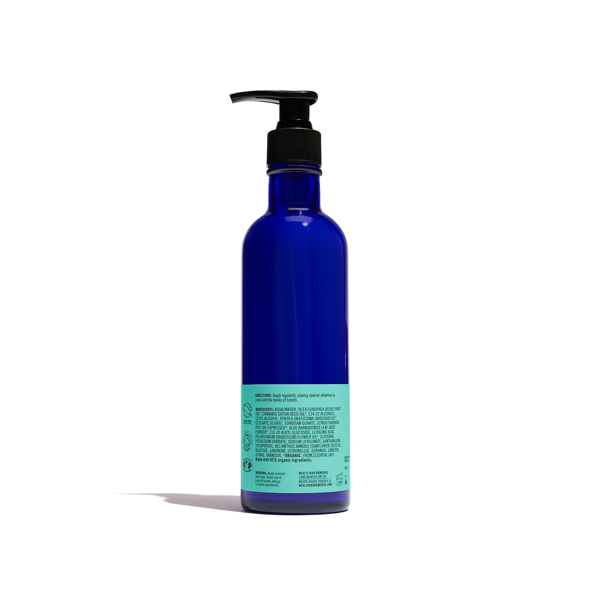 Neal's Yard Remedies Geranium & Orange Hand Lotion, Hand Cream with Geranium and Orange Essential Oils, Vegan & Cruelty-Free, 200ml - Damaged Box