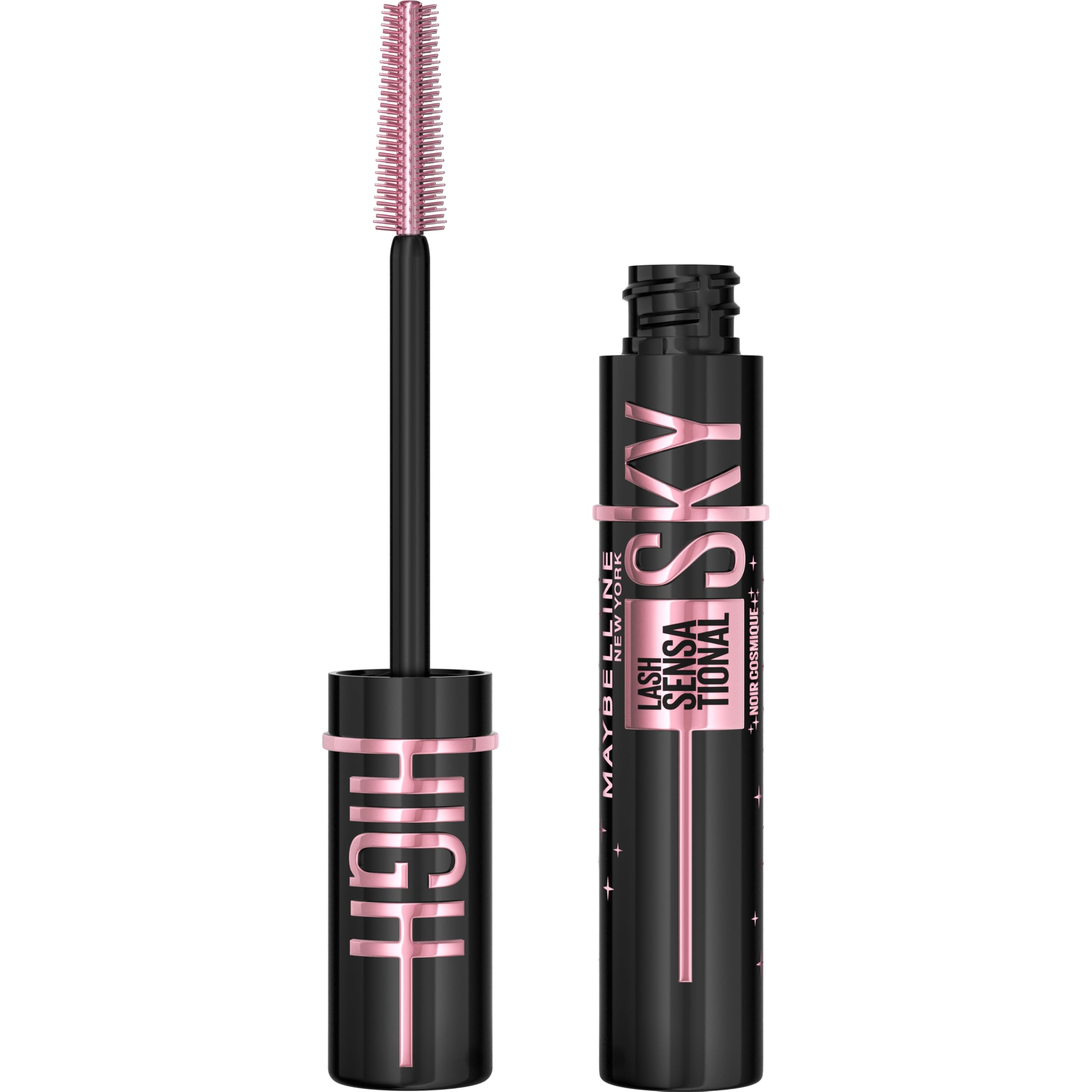 Maybelline Lash Sensational Sky High Mascara - Cosmic Black - Volumizing Thickening Lengthening Washable with Bamboo Extract