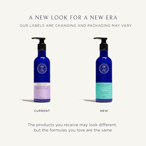 Neal's Yard Remedies Geranium & Orange Hand Lotion, Hand Cream with Geranium and Orange Essential Oils, Vegan & Cruelty-Free, 200ml - Damaged Box