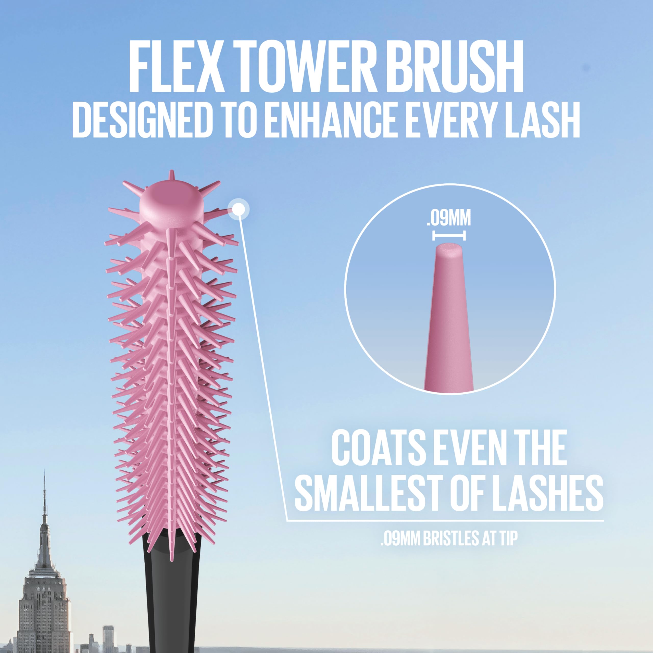 Maybelline Lash Sensational Sky High Mascara - Cosmic Black - Volumizing Thickening Lengthening Washable with Bamboo Extract