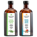 Nature Spell Hair Growth Duo — Rosemary & Batana Oils — Pre-Diluted Set for Dry, Damaged Hair — 2 x 150ml - Damaged Box