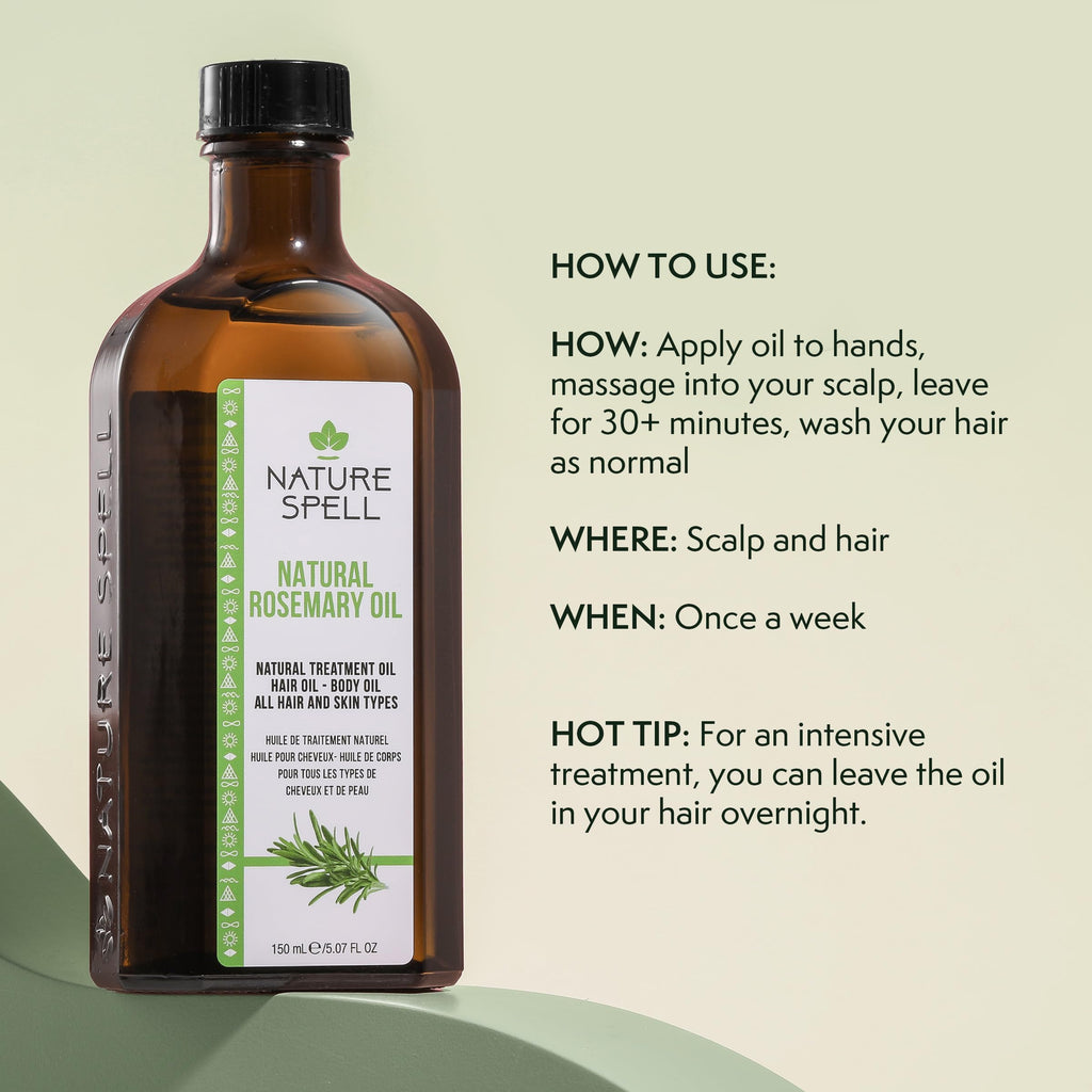 Nature Spell Hair Growth Duo — Rosemary & Batana Oils — Pre-Diluted Set for Dry, Damaged Hair — 2 x 150ml - Damaged Box
