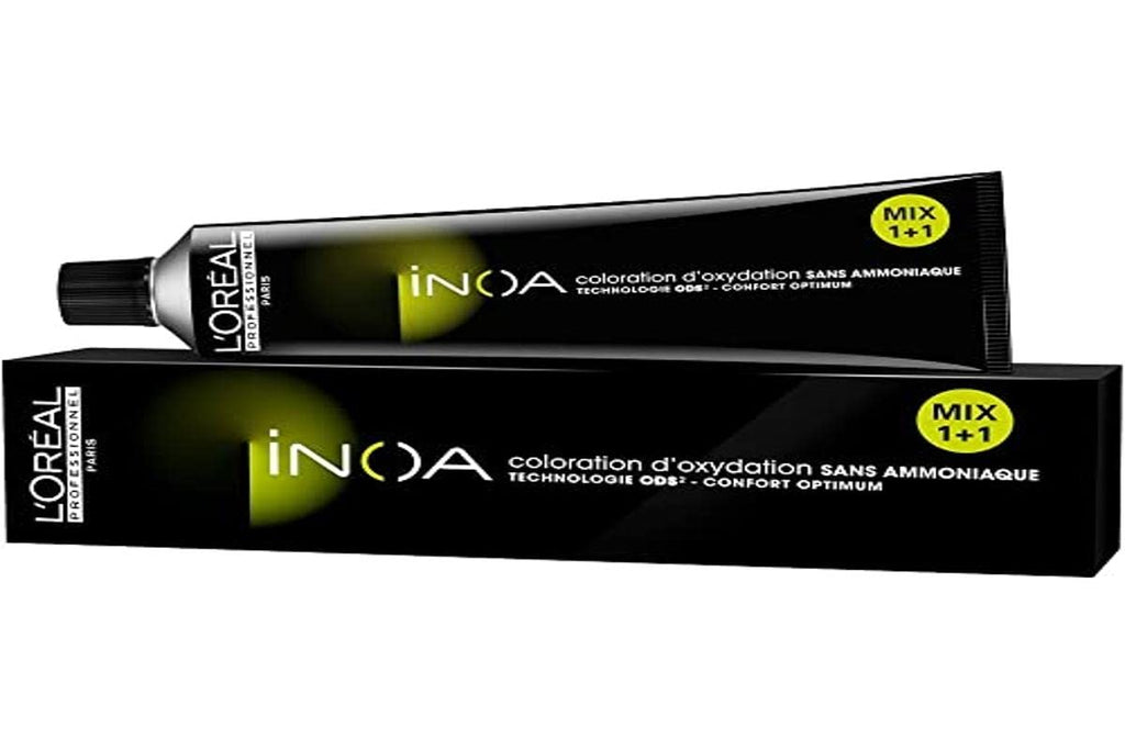L'Oreal INOA Hair Colour 6.1 Dark Ash Blonde 60ml Permanent Ammonia-Free Professional Dye - Damaged Box