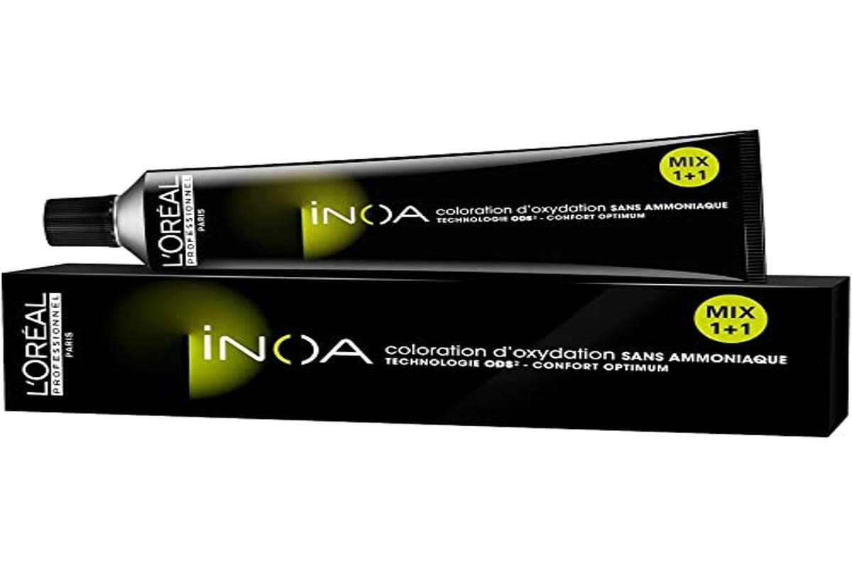 L'Oreal INOA Hair Colour 6.1 Dark Ash Blonde 60ml Permanent Ammonia-Free Professional Dye - Damaged Box