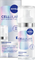 NIVEA CELLULAR Epigenetics Age Rewind Face Serum, 30ml Anti-Wrinkle Hyaluronic Acid Serum for Firmer Skin - Damaged Box
