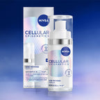 NIVEA CELLULAR Epigenetics Age Rewind Face Serum, 30ml Anti-Wrinkle Hyaluronic Acid Serum for Firmer Skin - Damaged Box