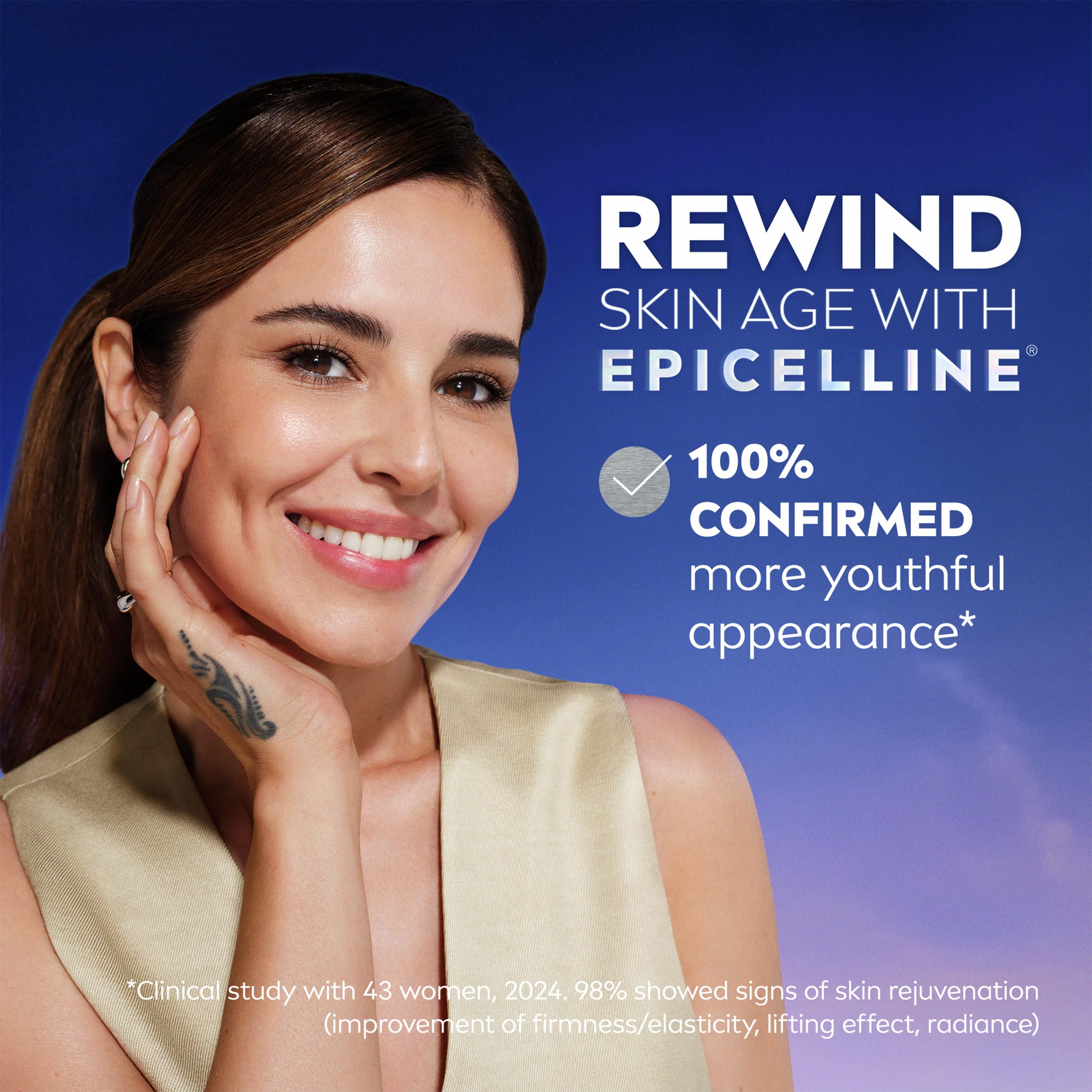 NIVEA CELLULAR Epigenetics Age Rewind Face Serum, 30ml Anti-Wrinkle Hyaluronic Acid Serum for Firmer Skin - Damaged Box