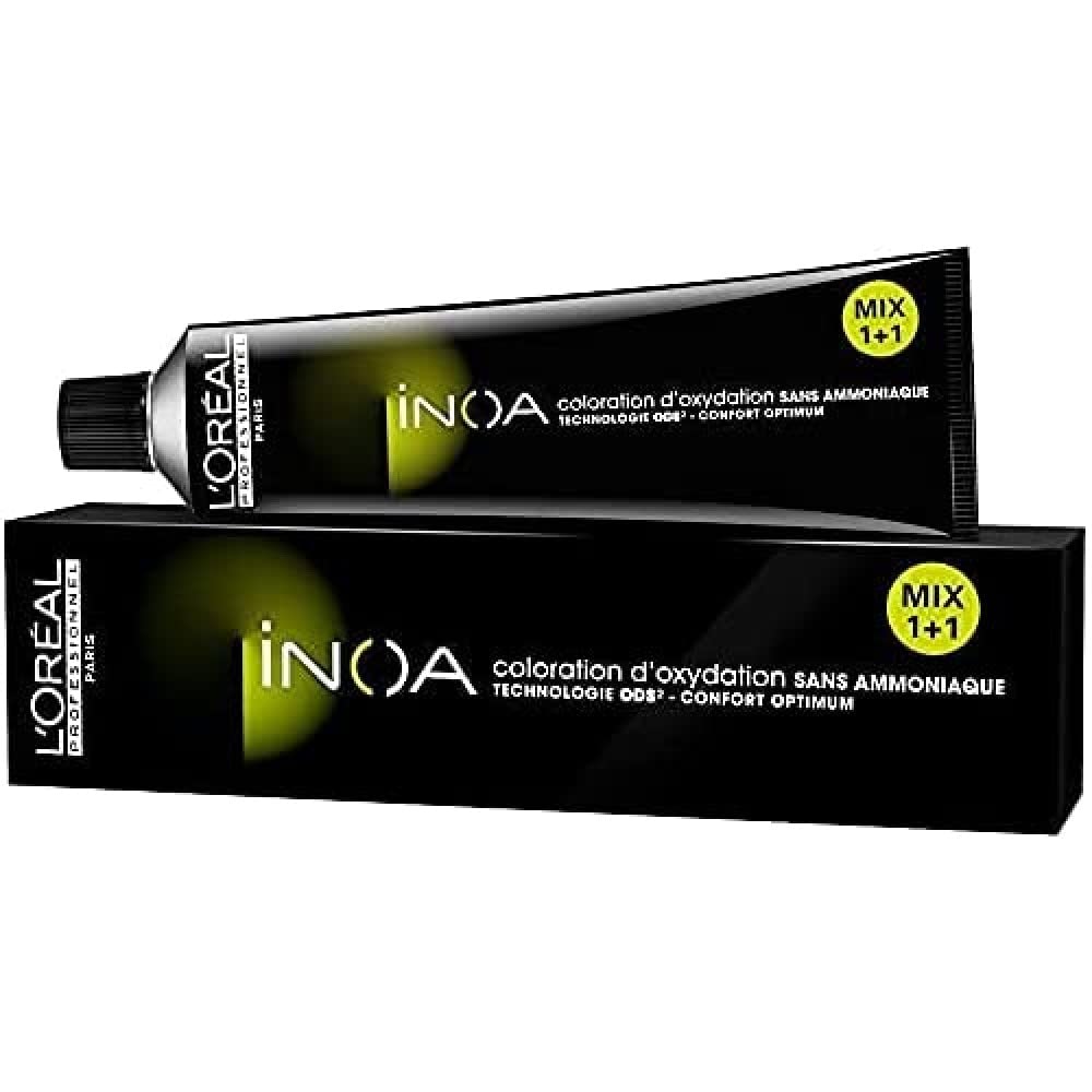 L'Oreal INOA Hair Colour 6.1 Dark Ash Blonde 60ml Permanent Ammonia-Free Professional Dye - Damaged Box