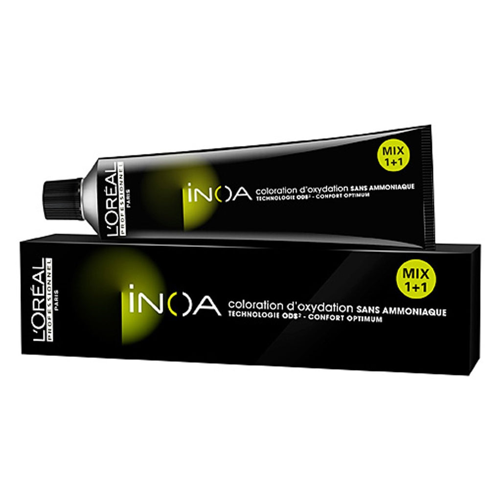 L'Oreal INOA Hair Colour 6.1 Dark Ash Blonde 60ml Permanent Ammonia-Free Professional Dye - Damaged Box