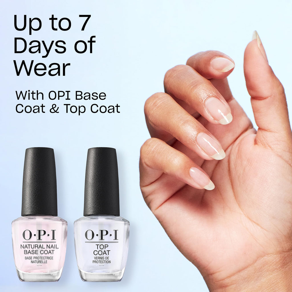 OPI Nail Lacquer - Bubble BathTM - Chip Resistant & Long-Lasting Pink Nail Polish with OPI Pro-Wide Brush (15ml)