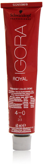 Schwarzkopf Igora Royal Permanent Hair Colour 4-0 Medium Brown 60ml - Damaged Box