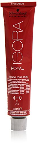 Schwarzkopf Igora Royal Permanent Hair Colour 4-0 Medium Brown 60ml - Damaged Box