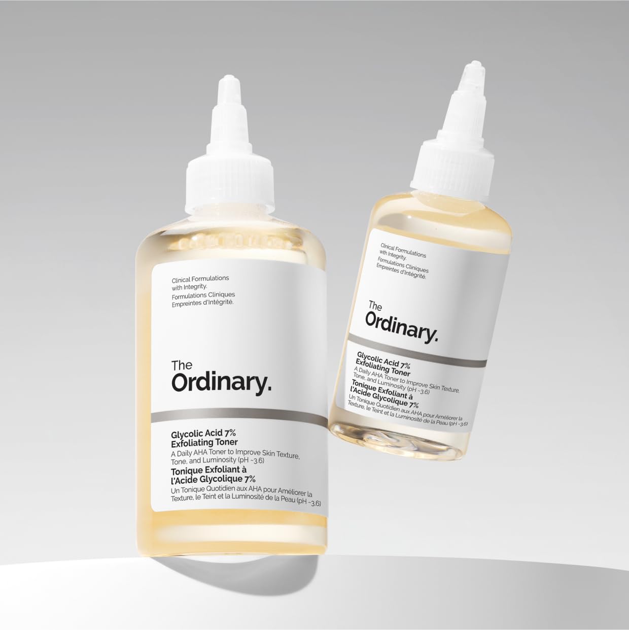 The Ordinary Glycolic Acid 7% Exfoliating Toner, Brightening and Smoothing Daily Toner for More Even-Looking Skin Tone, 240ml - Damaged Box