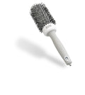 Olivia Garden Expert Blowout Shine - White & Grey - 45 - Ceramic Coated Round Brush for Smooth Blowout, Frizz-Free Hair & Radiant Shine