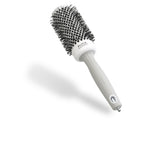 Olivia Garden Expert Blowout Shine - White & Grey - 45 - Ceramic Coated Round Brush for Smooth Blowout, Frizz-Free Hair & Radiant Shine