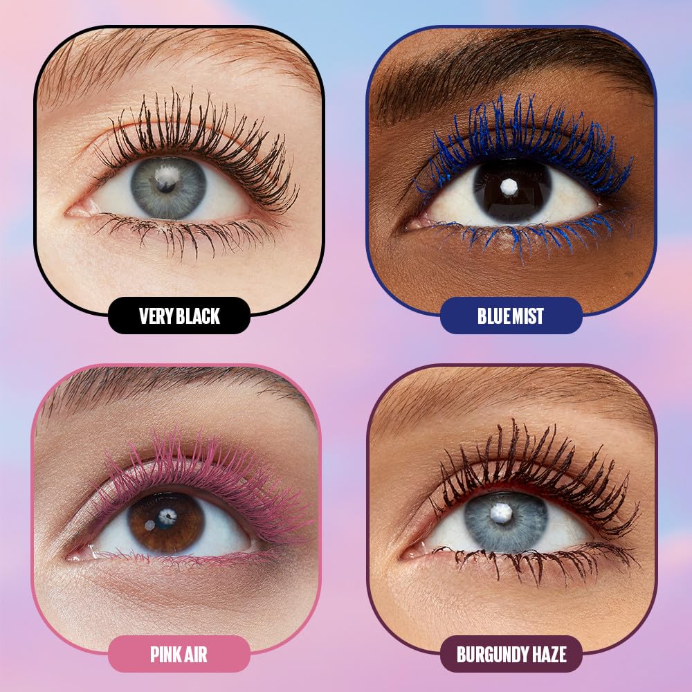 Maybelline Lash Sensational Sky High Mascara - Volumizing, Lengthening, Thickening - Flake-Free Washable Black Mascara with Bamboo Extract - Damaged Box