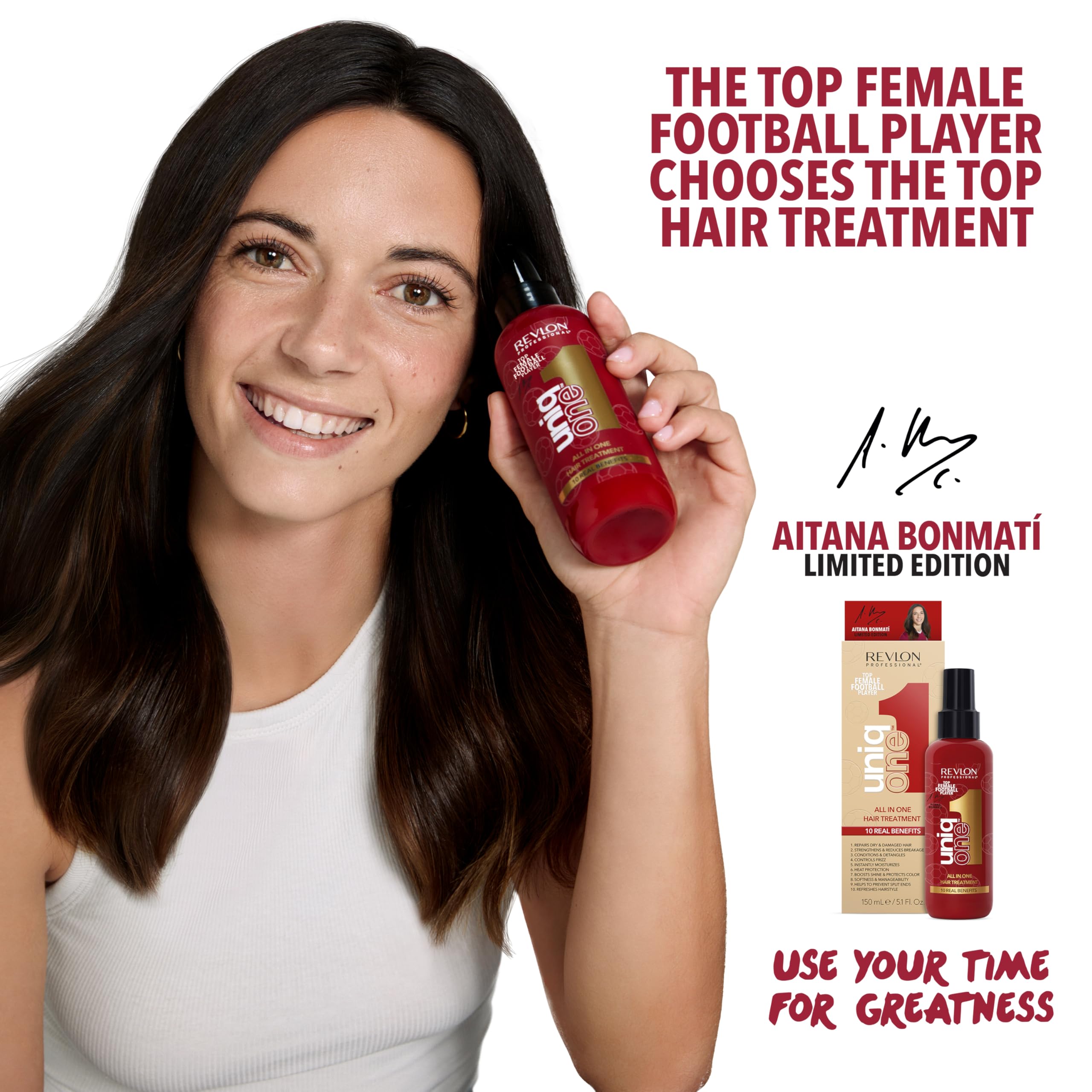 Revlon Professional UniqOne Aitana Bonmat'i Limited Edition Hair Treatment, Multi-Benefit Leave-In Hair Treatment, 150ml - Damaged Box