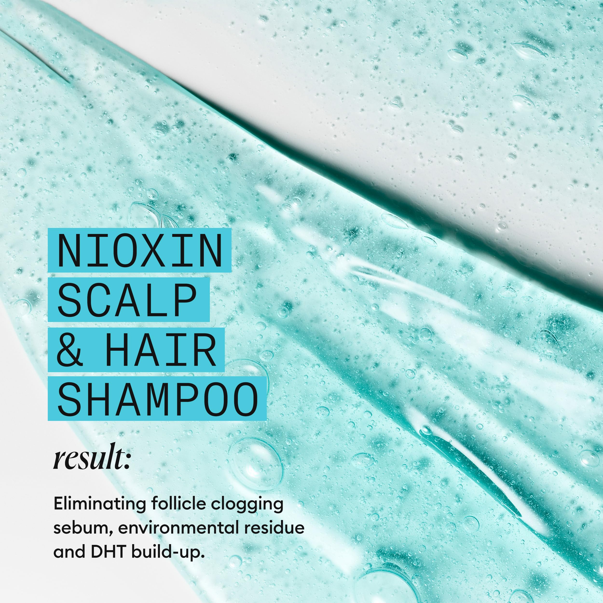 Nioxin System 3 Scalp + Hair Shampoo - Hair Thickening Shampoo For Coloured, Dry and Damaged Hair with Light Thinning - with Biotin and Niacinamide, 300ml