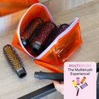Olivia Garden Multibrush Travel Kit - 4-in-1 Round Brush Set with Interchangeable Barrels - Sizes 25, 35, 45, 55 - Perfect for Great Blowouts & On-the-Go Styling - Damaged Box