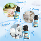 SALKING Clean Fragrance Oils Gift Set - Diffuser, Soap & Candle Making - Lemongrass, Cotton, Linen, Cherry Blossom, Clean Air, Aloe - Damaged Box - BBE 03/2029