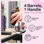 Olivia Garden Multibrush Travel Kit - 4-in-1 Round Brush Set with Interchangeable Barrels - Sizes 25, 35, 45, 55 - Perfect for Great Blowouts & On-the-Go Styling - Damaged Box