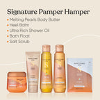 Sanctuary Spa Signature Pamper Hamper Gift Set for Women - Vegan Body Care Collection with Reusable Box - Birthday and Christmas Gifting